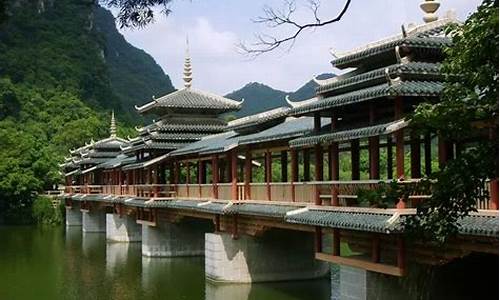 柳州龙潭公园风雨桥_柳州龙潭公园风雨桥景